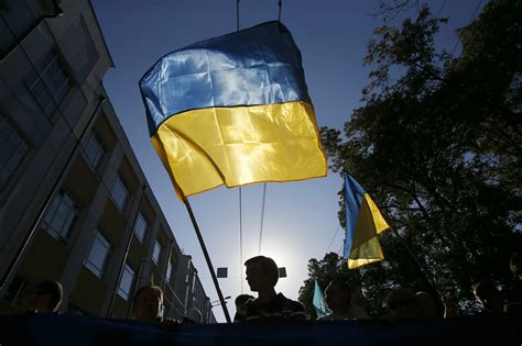 ukraine war flags and banners